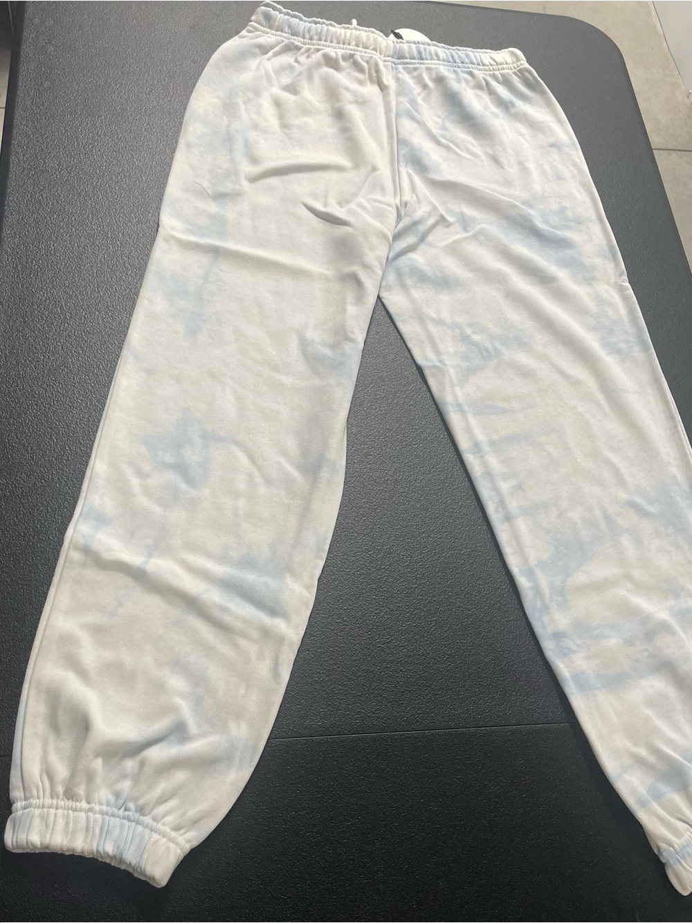 NIA Light Blue and White Tie-Dye Jogger Pants